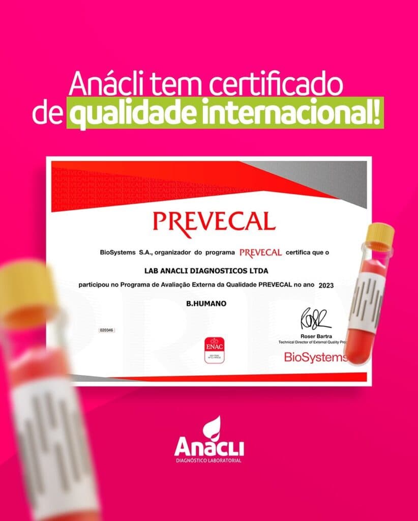 Anácli conquista certificado de qualidade internacional Prevecal
