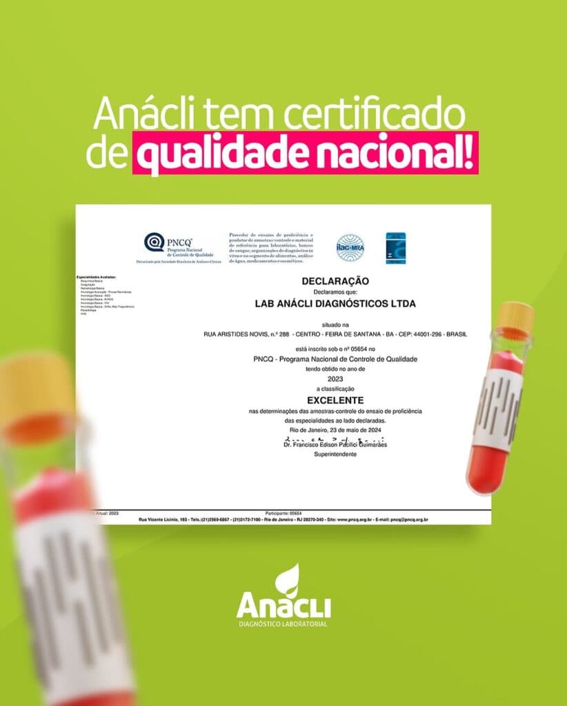 Anácli é certificado com qualidade nacional!